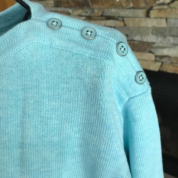 NWT Talbots Robins Egg Blue Sweater Size Medium - Picture 2 of 4
